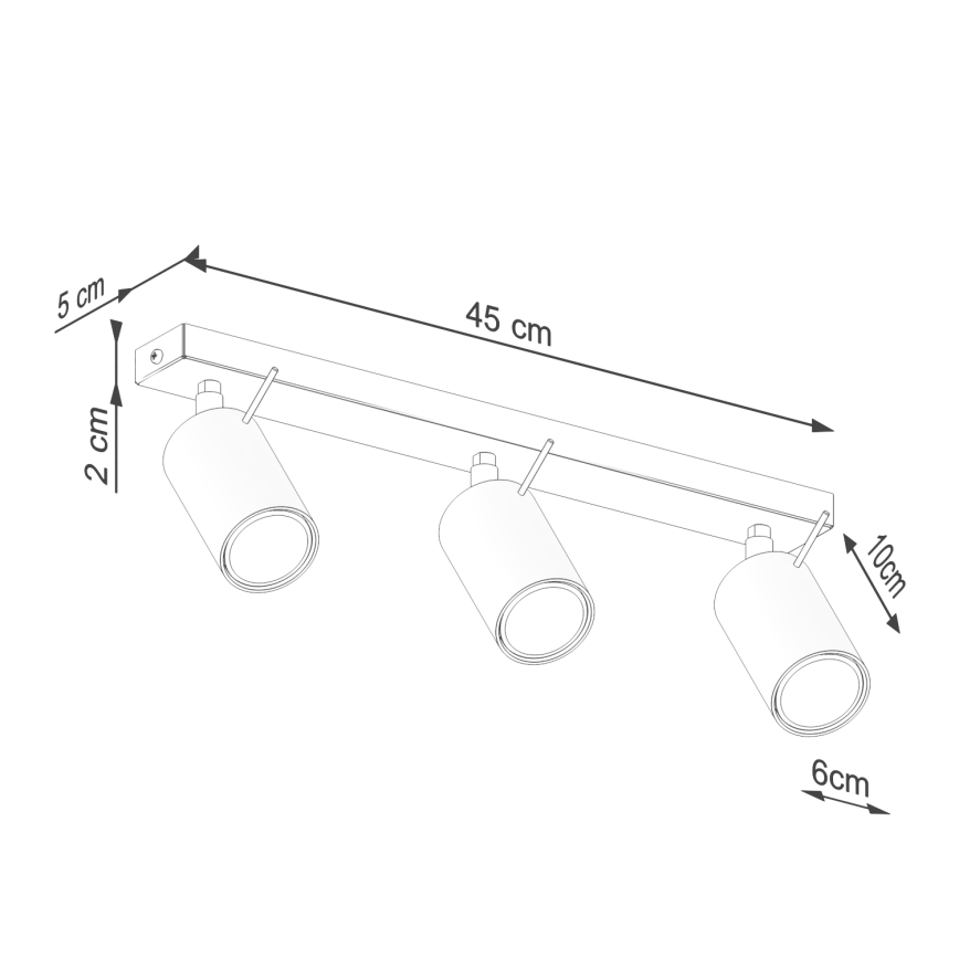 Foco RING 3xGU10/10W/230V color crema