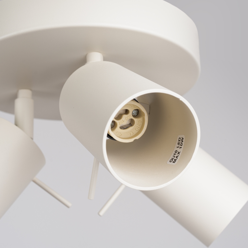 Foco RING 3xGU10/10W/230V color crema