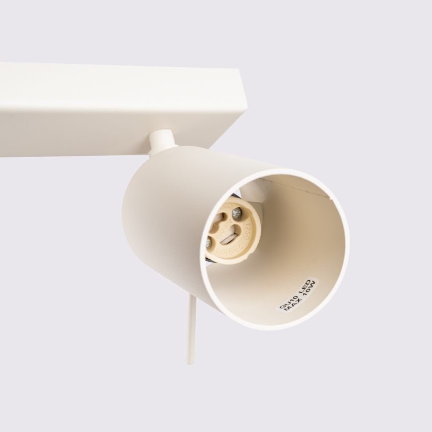 Foco RING 4xGU10/10W/230V color crema