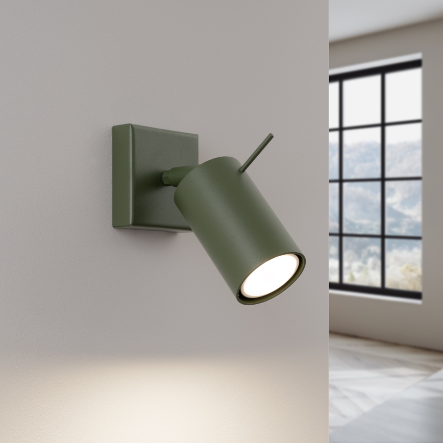 Foco de pared RING 1xGU10/10W/230V verde