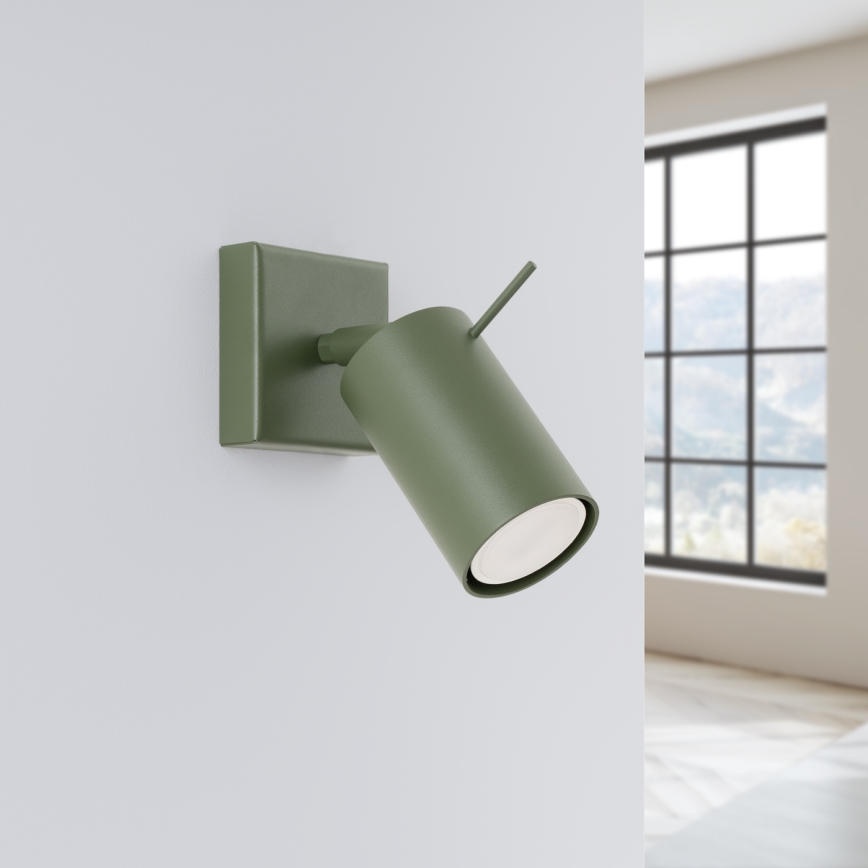 Foco de pared RING 1xGU10/10W/230V verde