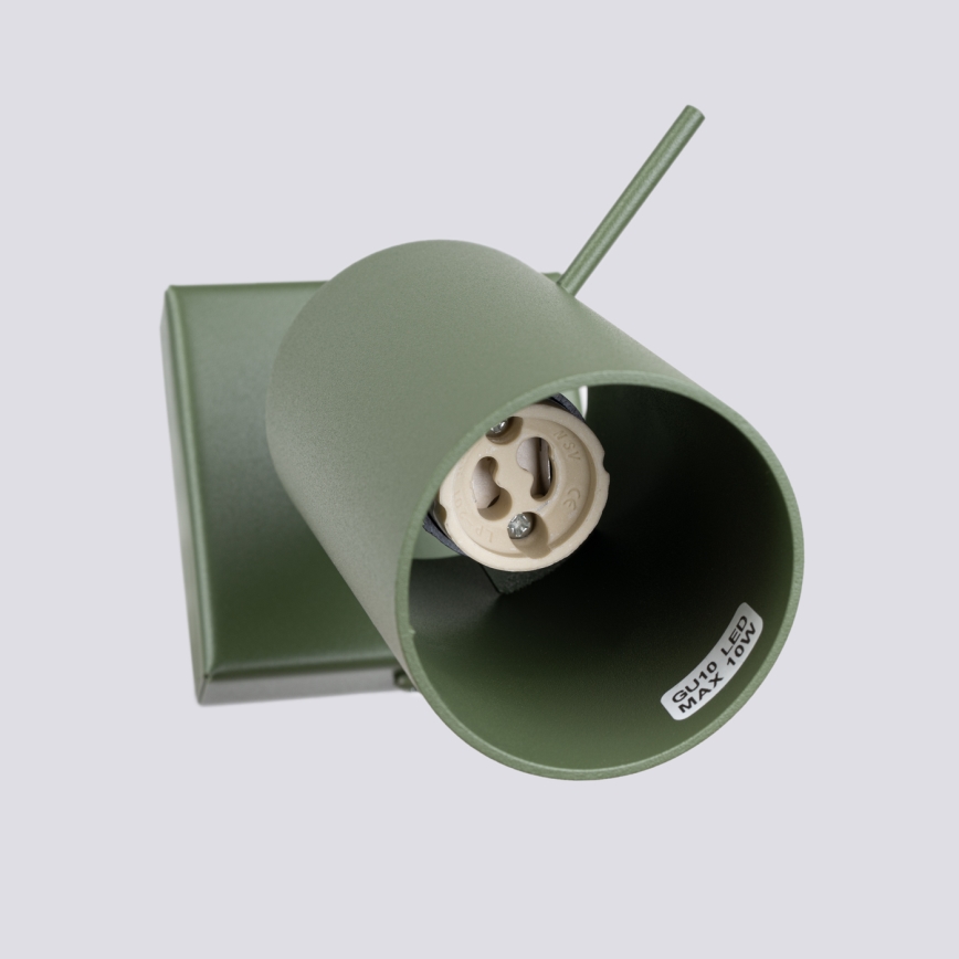 Foco de pared RING 1xGU10/10W/230V verde