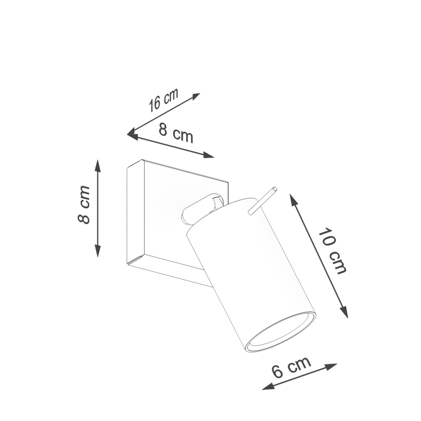 Foco de pared RING 1xGU10/10W/230V verde