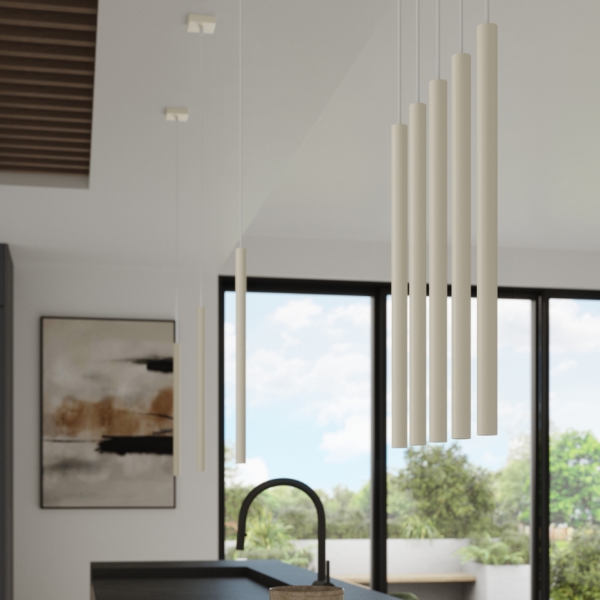 Lámpara colgante PASTELO 1xG9/8W/230V color crema