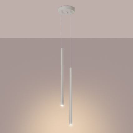 Lámpara colgante PASTELO 2xG9/8W/230V color crema