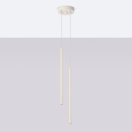 Lámpara colgante PASTELO 2xG9/8W/230V color crema