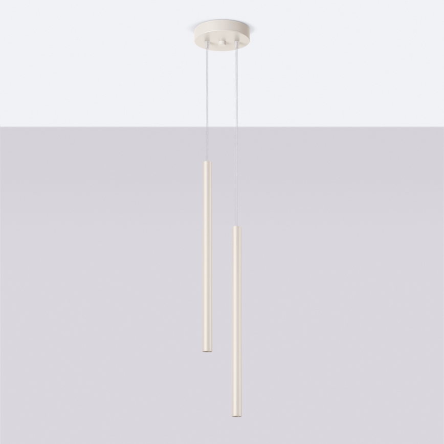 Lámpara colgante PASTELO 2xG9/8W/230V color crema