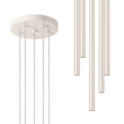 Lámpara colgante PASTELO 5xG9/8W/230V color crema