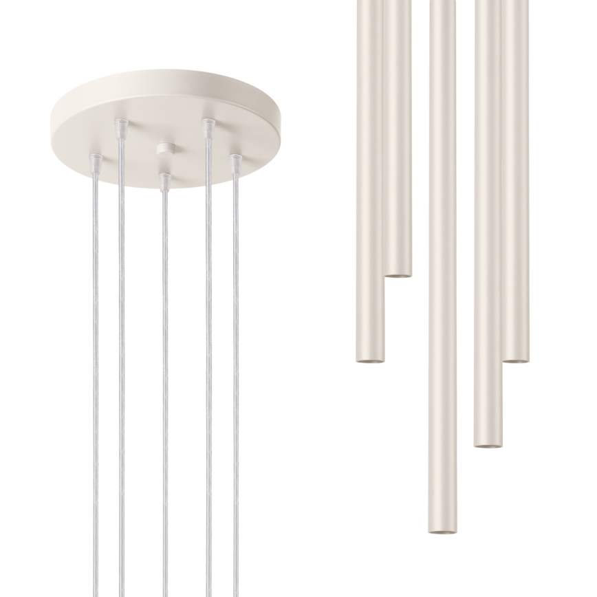 Lámpara colgante PASTELO 5xG9/8W/230V color crema