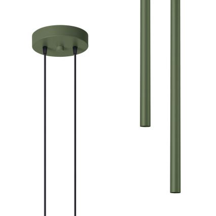 Lámpara colgante PASTELO 2xG9/8W/230V verde
