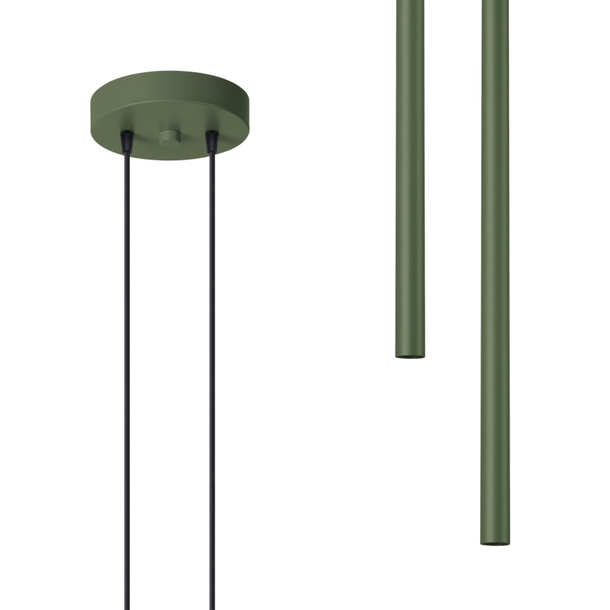 Lámpara colgante PASTELO 2xG9/8W/230V verde