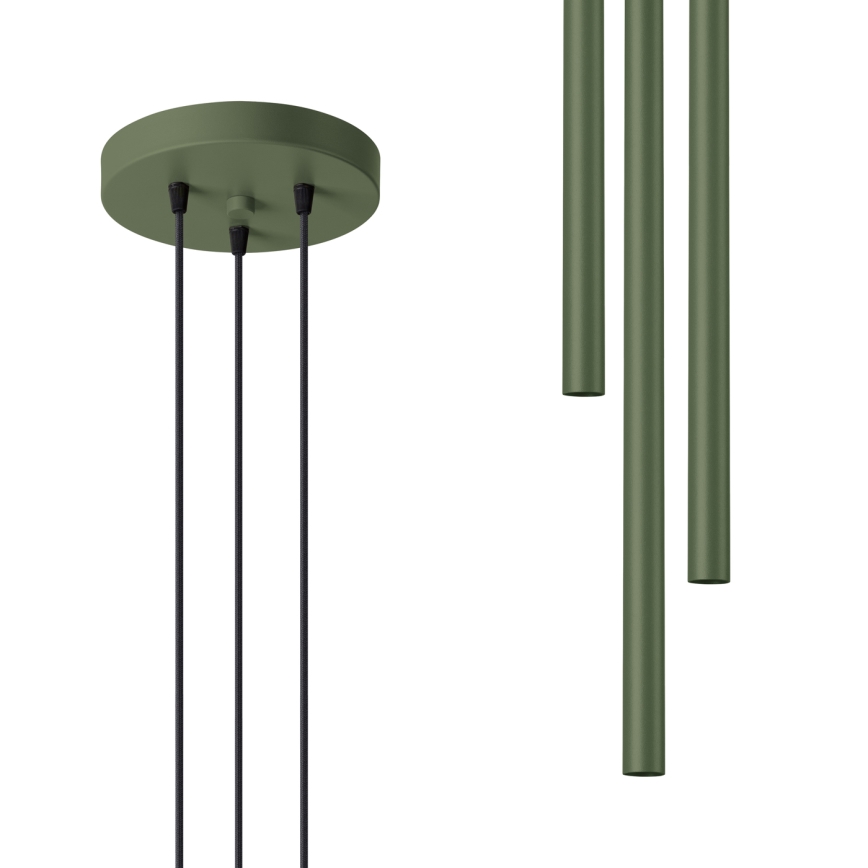 Lámpara colgante PASTELO 3xG9/8W/230V verde