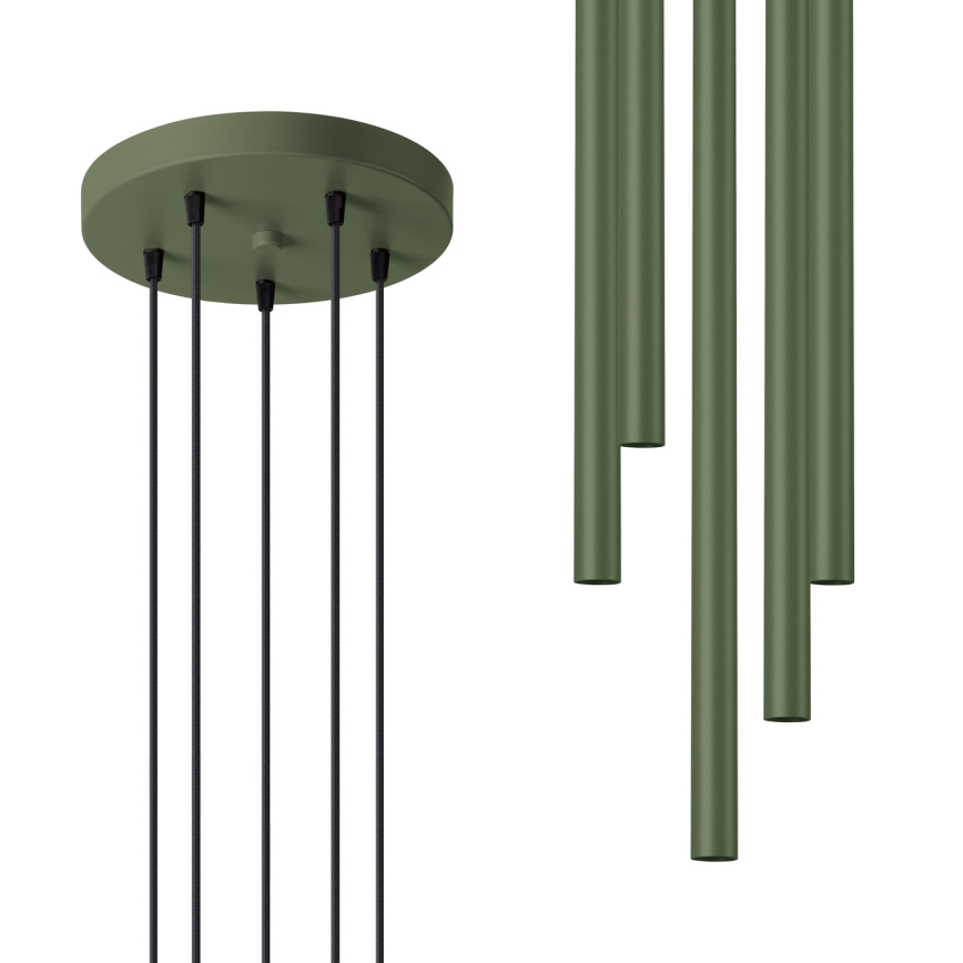 Lámpara colgante PASTELO 5xG9/8W/230V verde