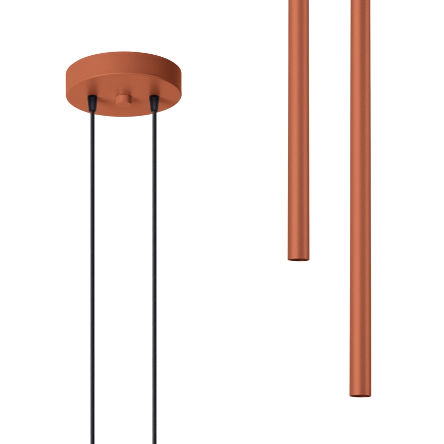 Lámpara colgante PASTELO 2xG9/8W/230V rojo