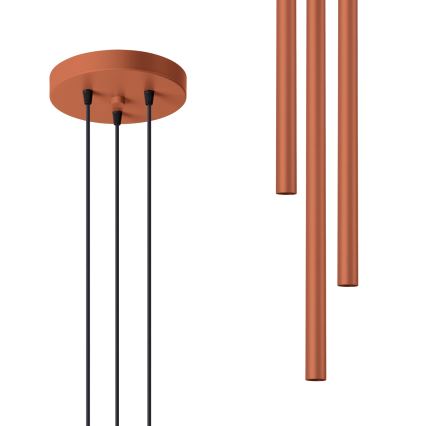 Lámpara colgante PASTELO 3xG9/8W/230V rojo