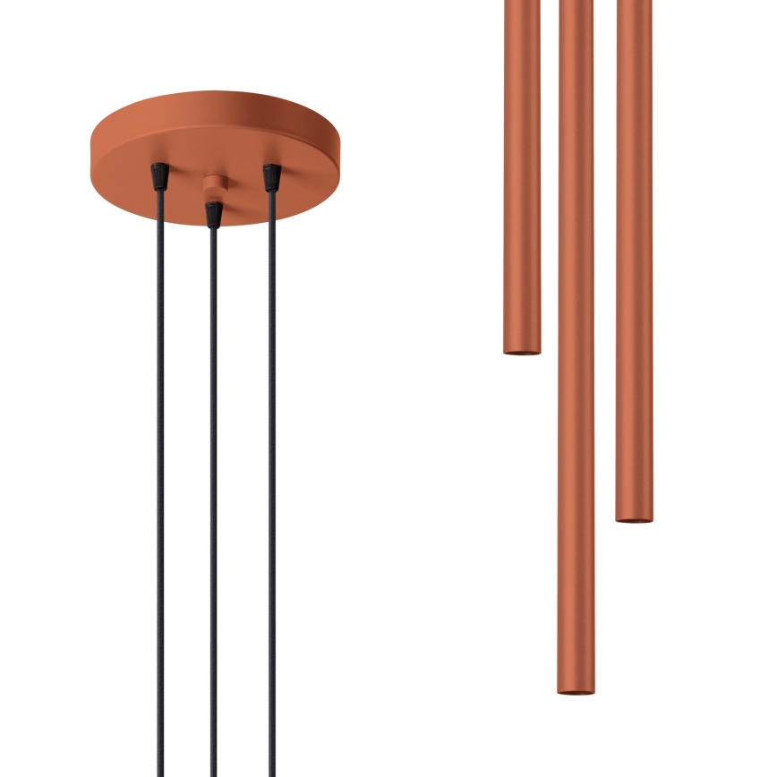 Lámpara colgante PASTELO 3xG9/8W/230V rojo