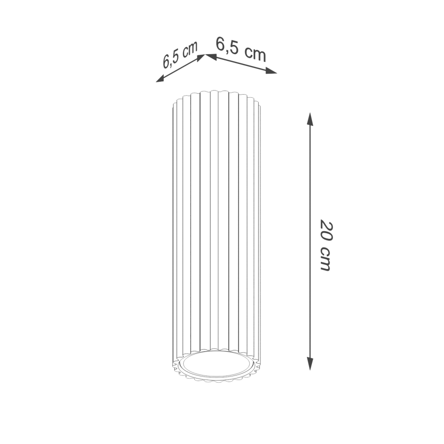 Foco KARBON 1xGU10/10W/230V 20 cm blanco