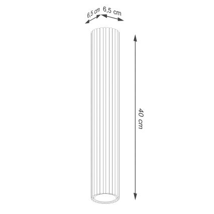 Foco KARBON 1xGU10/10W/230V 40 cm blanco