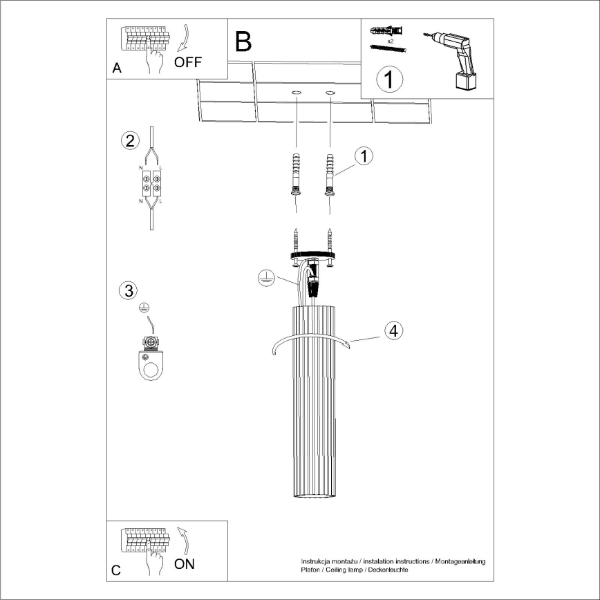 Foco KARBON 1xGU10/10W/230V 40 cm blanco