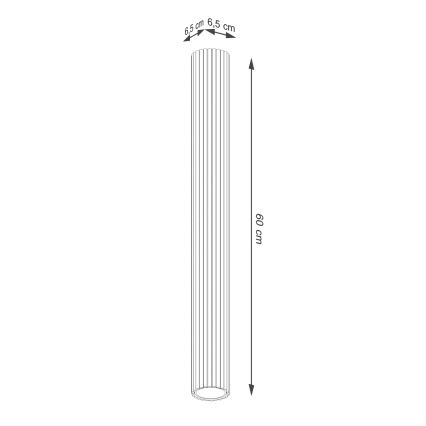 Foco KARBON 1xGU10/10W/230V 60 cm blanco