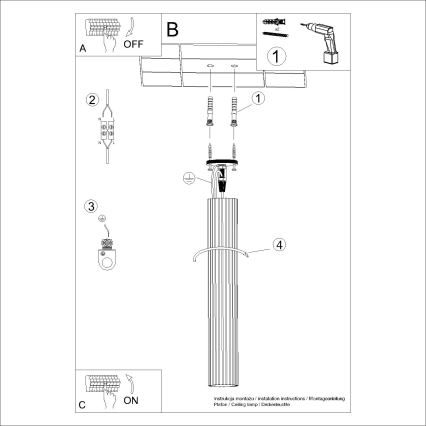 Foco KARBON 1xGU10/10W/230V 60 cm blanco