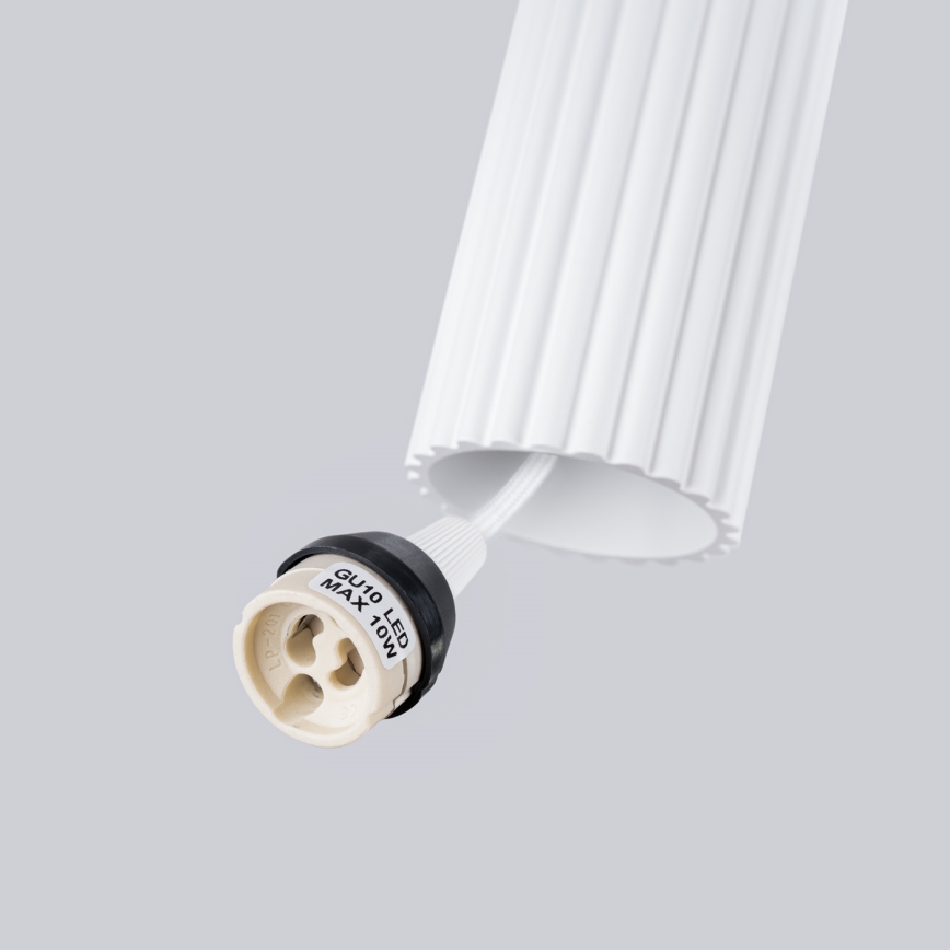 Lámpara colgante KARBON 2xGU10/10W/230V blanco