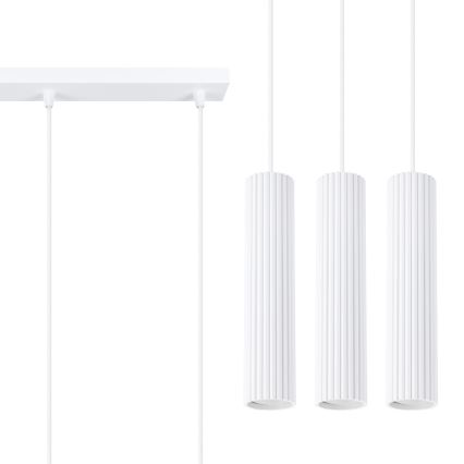 Lámpara colgante KARBON 3xGU10/10W/230V blanco