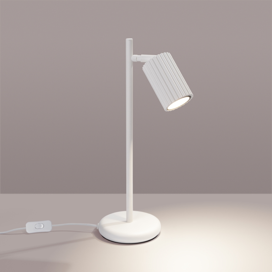 Lámpara de mesa KARBON 1xGU10/10W/230V blanco
