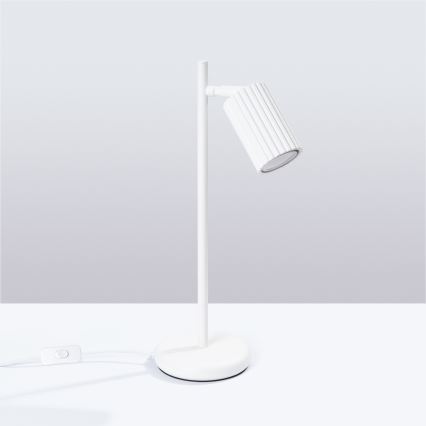 Lámpara de mesa KARBON 1xGU10/10W/230V blanco