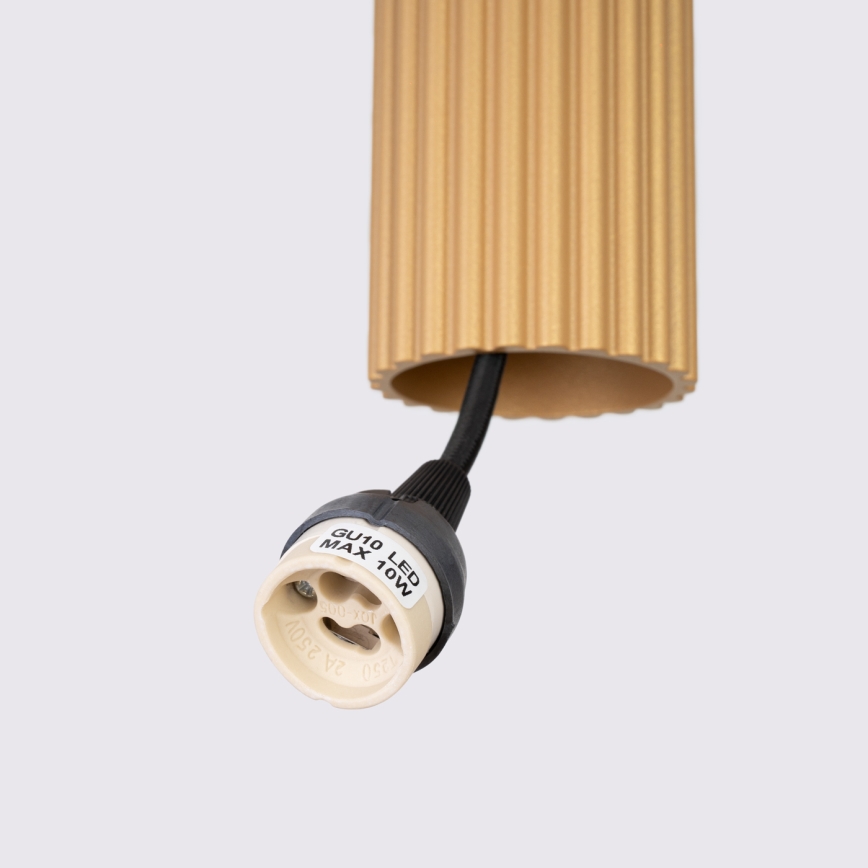 Lámpara colgante KARBON 2xGU10/10W/230V dorado