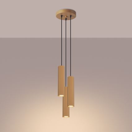 Lámpara colgante KARBON 3xGU10/10W/230V dorado