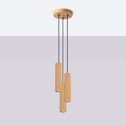 Lámpara colgante KARBON 3xGU10/10W/230V dorado