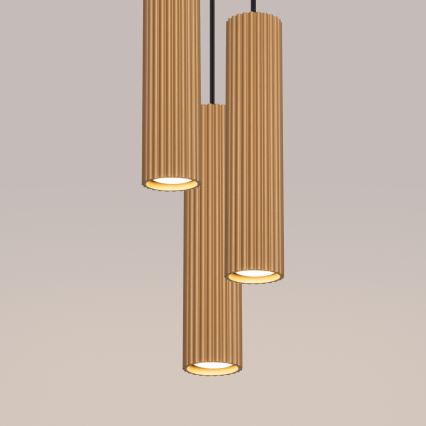 Lámpara colgante KARBON 3xGU10/10W/230V dorado