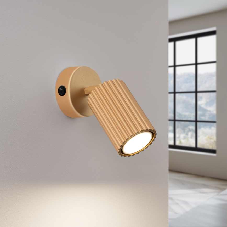 Foco de pared KARBON 1xGU10/10W/230V dorado