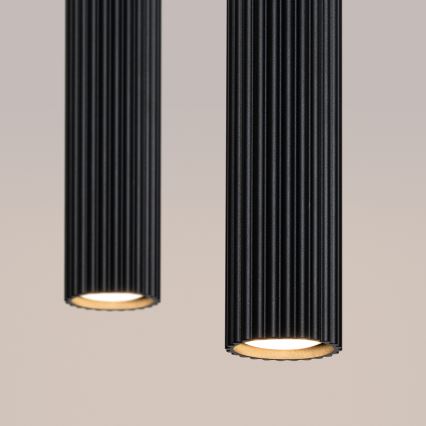 Lámpara colgante KARBON 2xGU10/10W/230V negro