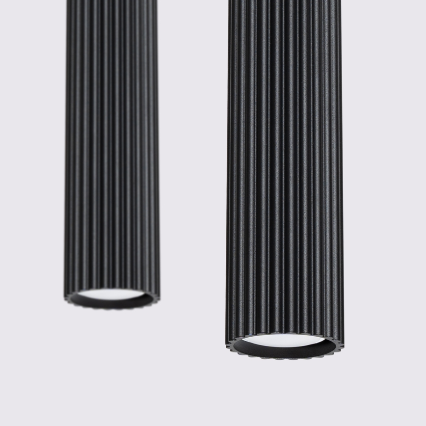 Lámpara colgante KARBON 2xGU10/10W/230V negro