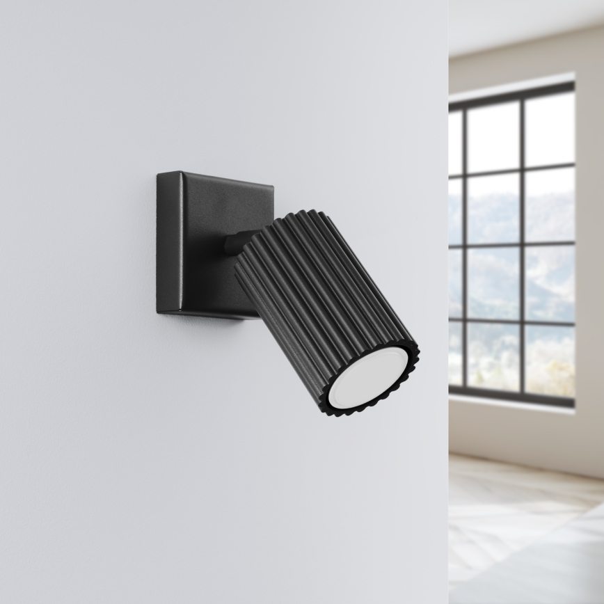 Foco de pared KARBON 1xGU10/10W/230V negro