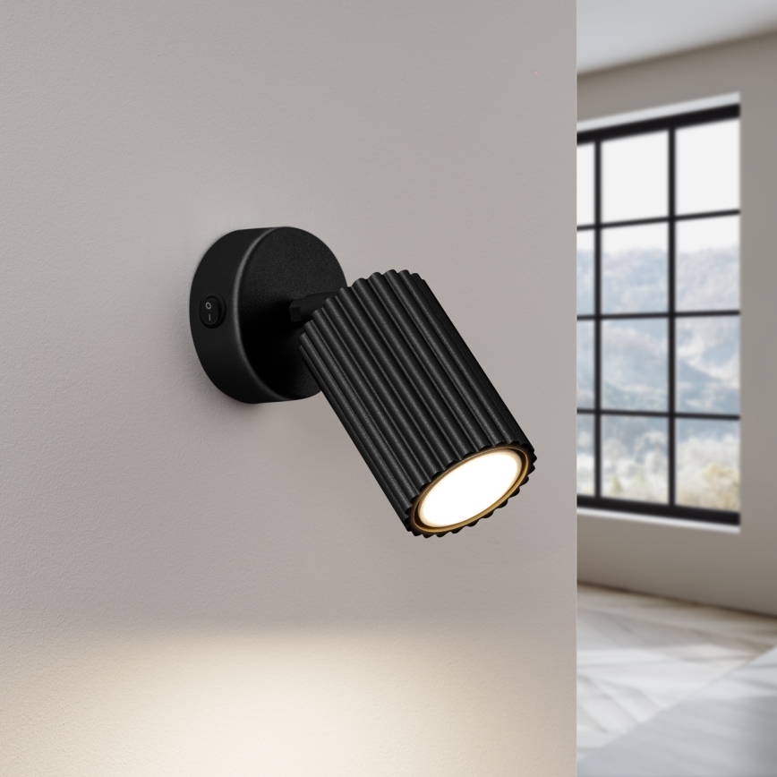 Foco de pared KARBON 1xGU10/10W/230V negro