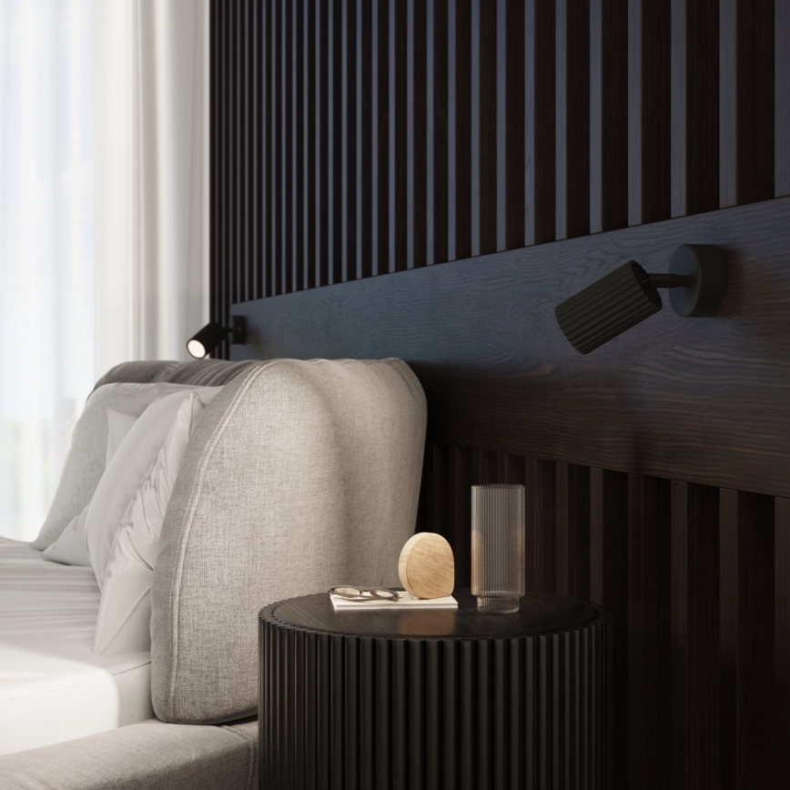 Foco de pared KARBON 1xGU10/10W/230V negro