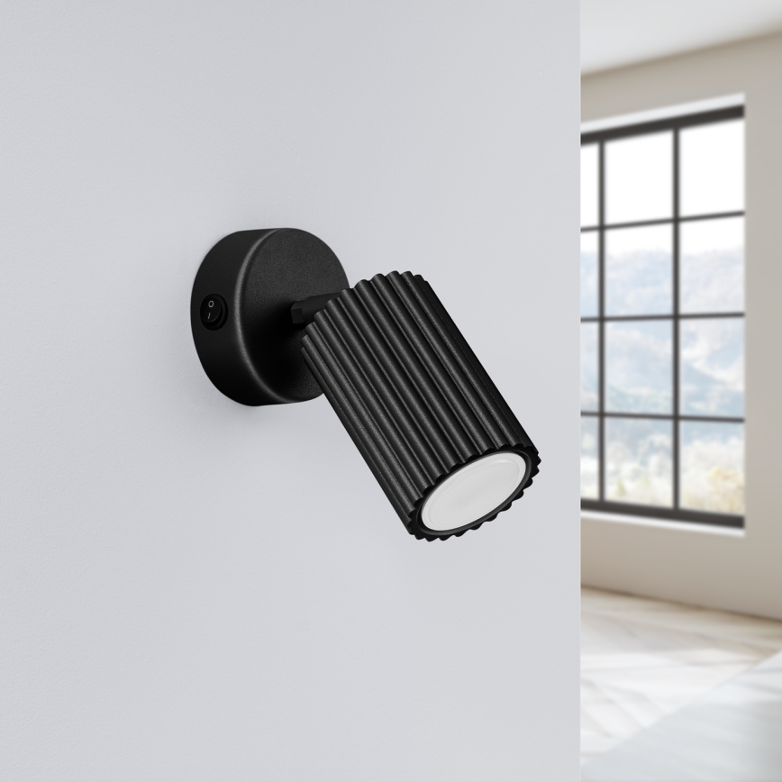 Foco de pared KARBON 1xGU10/10W/230V negro