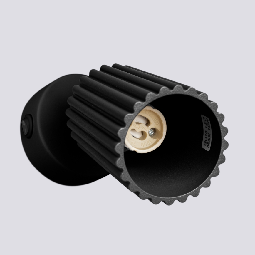 Foco de pared KARBON 1xGU10/10W/230V negro