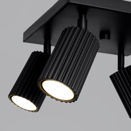 Foco KARBON 4xGU10/10W/230V negro