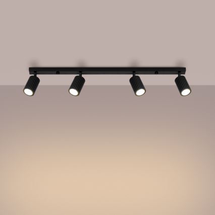 Foco KARBON 4xGU10/10W/230V negro
