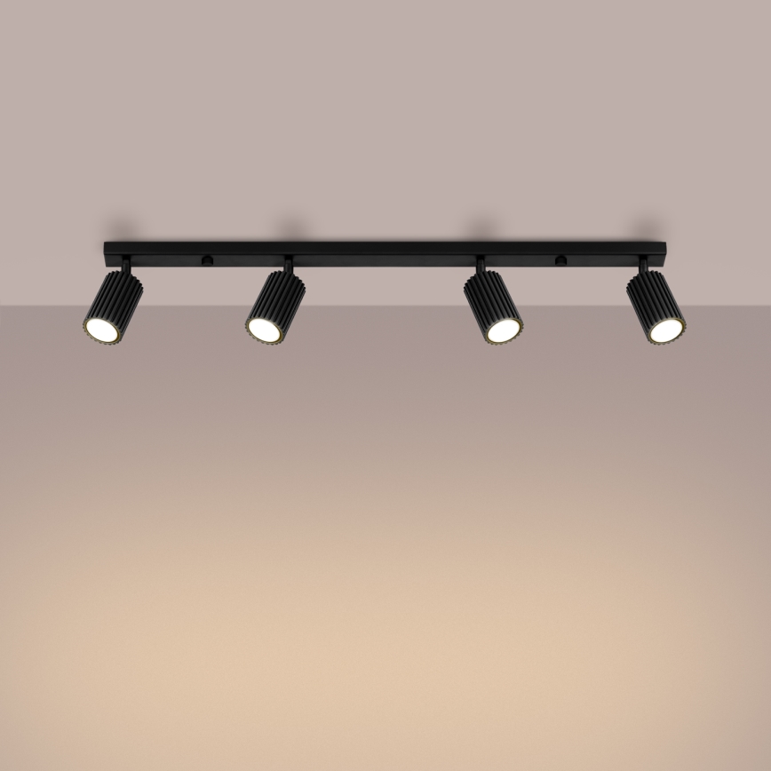 Foco KARBON 4xGU10/10W/230V negro