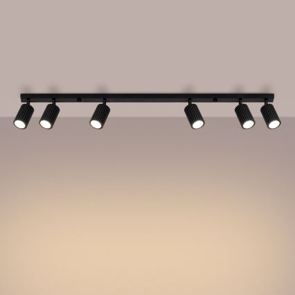 Foco KARBON 6xGU10/10W/230V negro