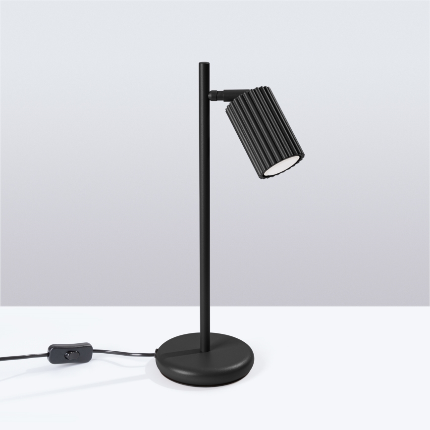 Lámpara de mesa KARBON 1xGU10/10W/230V negro