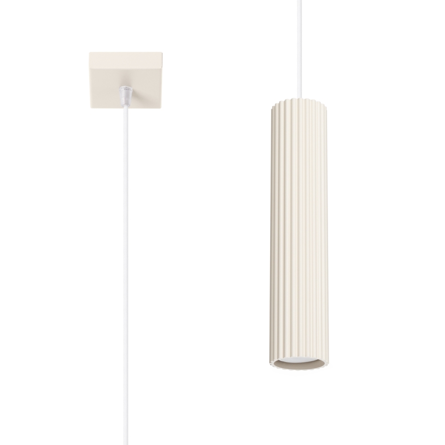 Lámpara colgante KARBON 1xGU10/10W/230V color crema