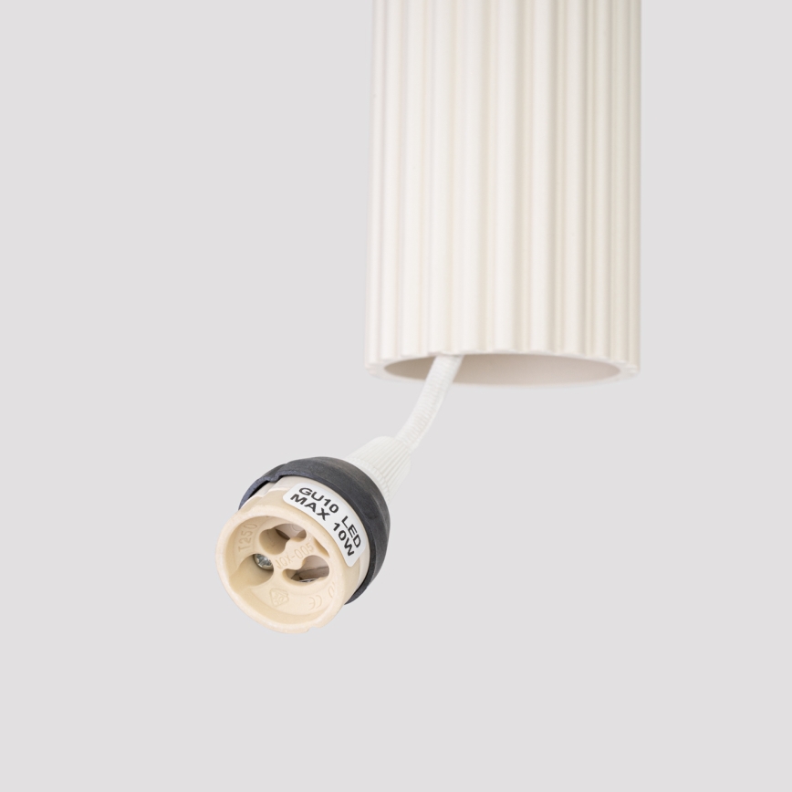 Lámpara colgante KARBON 1xGU10/10W/230V color crema