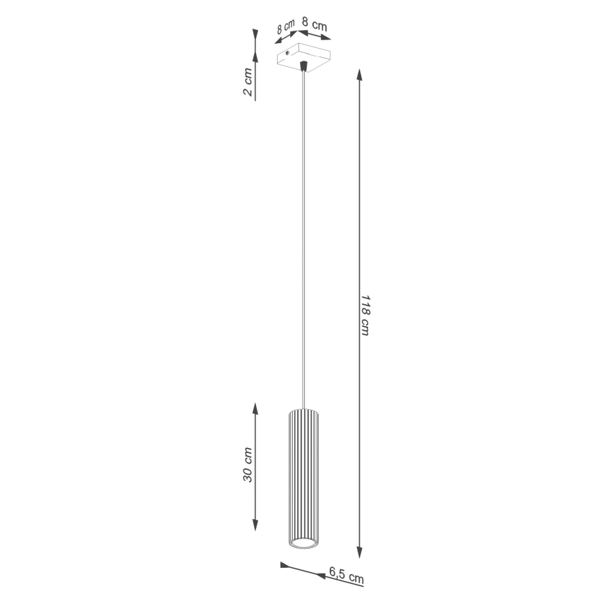 Lámpara colgante KARBON 1xGU10/10W/230V color crema