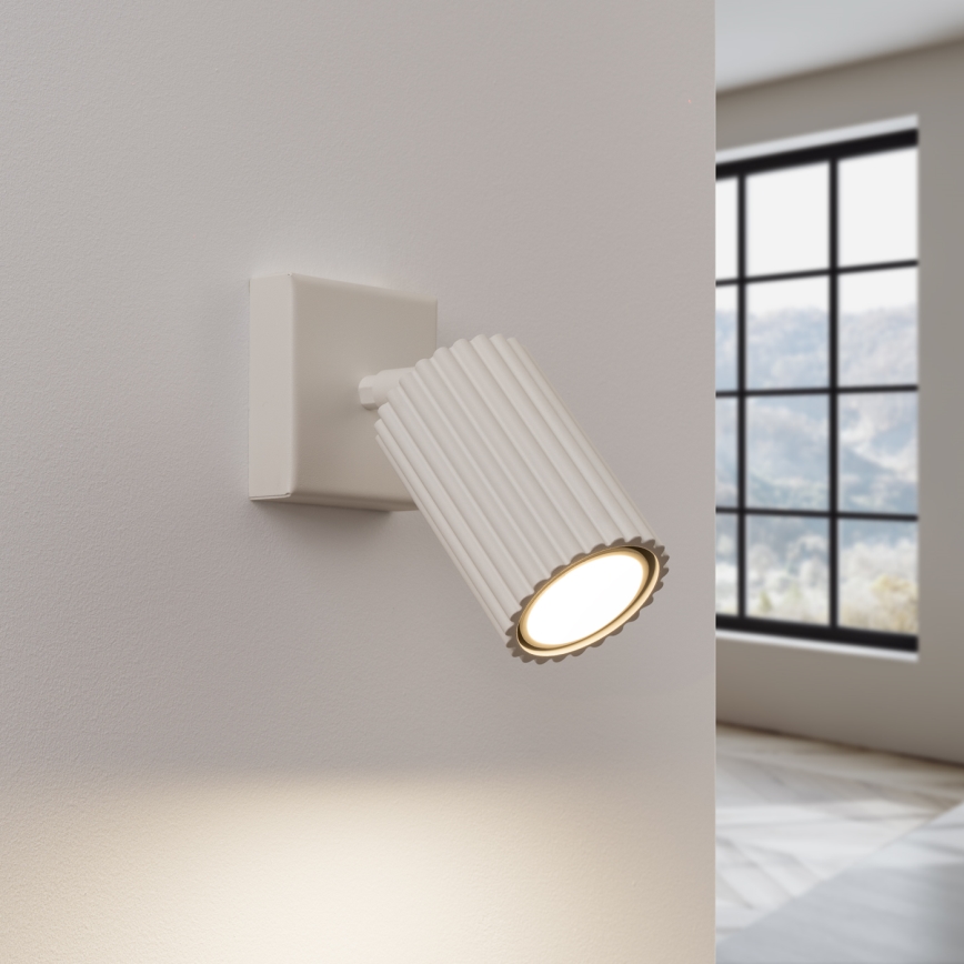 Foco de pared KARBON 1xGU10/10W/230V color crema